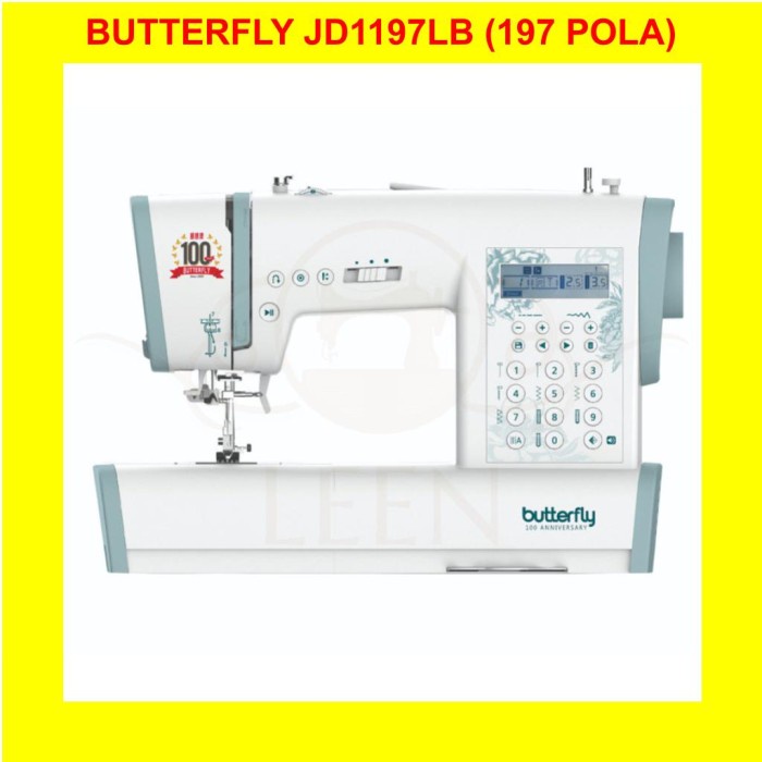 Mesin Jahit Portable BUTTERFLY JD 1197LB 197 Pola ORI JD1197LB LEEN