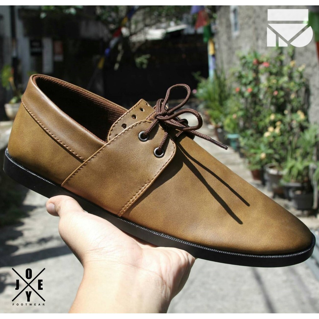 Born Brown | Sepatu Pantofel Santai Kasual Kerja Kuliah Pria Cowok Men Laces Ori | FORIND x Joey