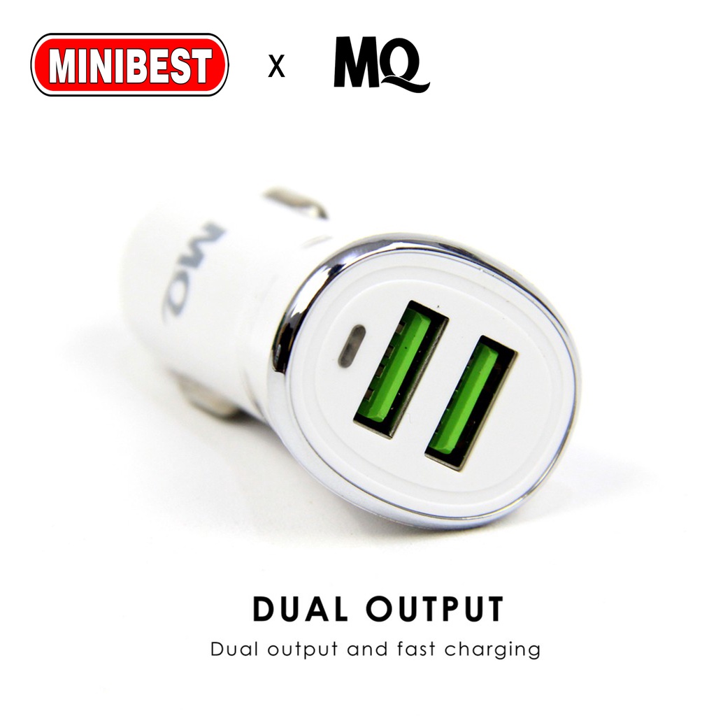 MB ORIGINAL Charger mobil / Car charger 2 usb smart 2.4A fast charger MQ-HG06