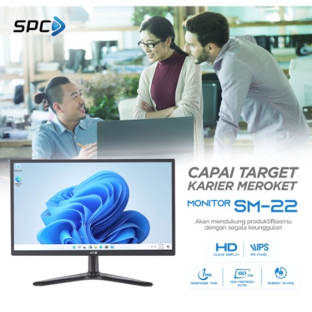LED Monitor SPC SM-22 21.5Inch 60Hz IPS FHD HDMI - LED SPC Office SM22-1