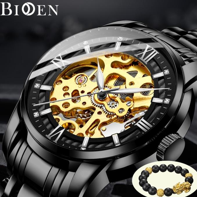 Jam Tangan BIDEN Pria Mekanik Otomatis Original Anti Air Fashion