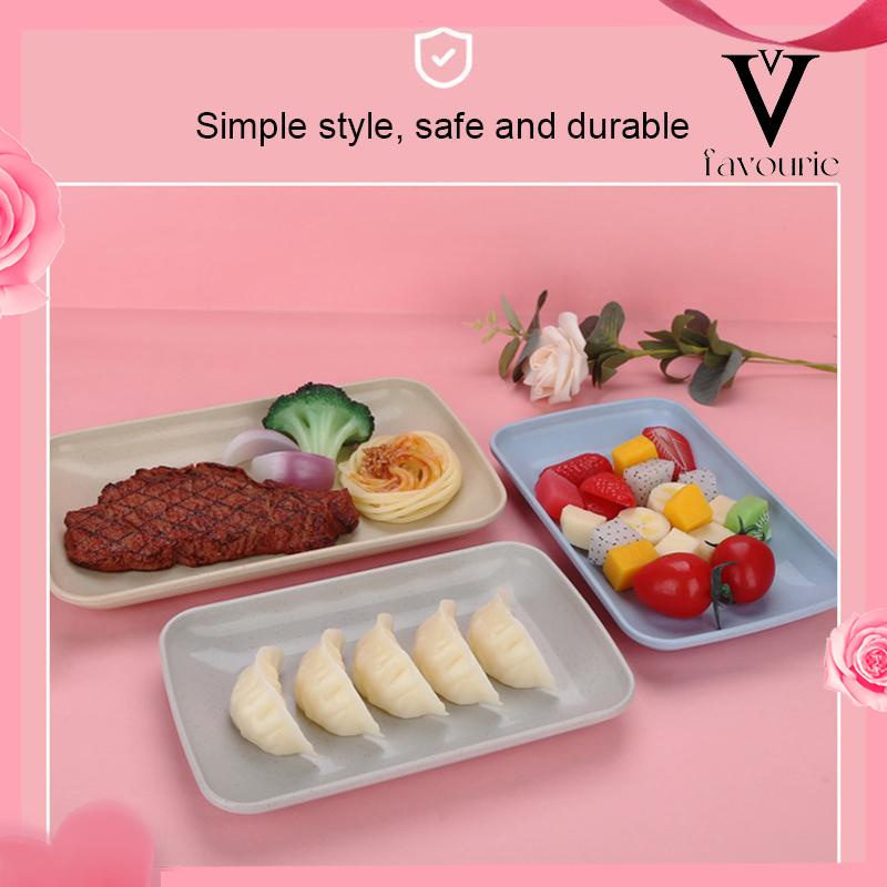 [COD]S170 Piring Saji Lauk Piring Longitudinal Makan Kue Roti Snack BPA Free Plastic Jeremy-FA
