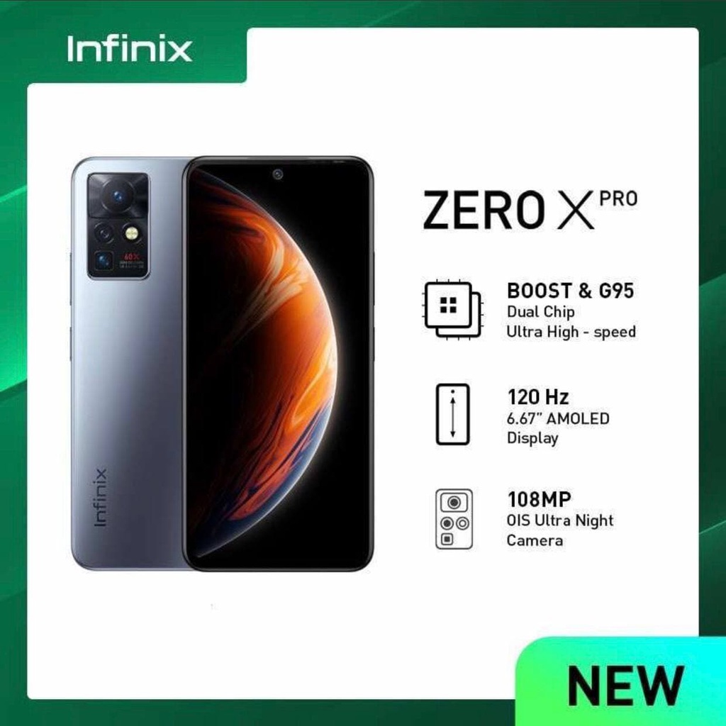 Infinix Zero X Pro [8GB+256GB] MediaTek Helio G95 - 108MP Triple Camera - 6.67
