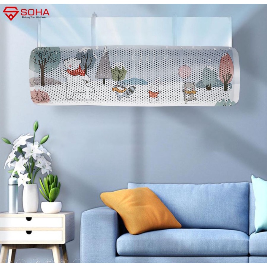 ART-032 Talang AC Reflektor Penutup penahan hembusan Angin air Screen