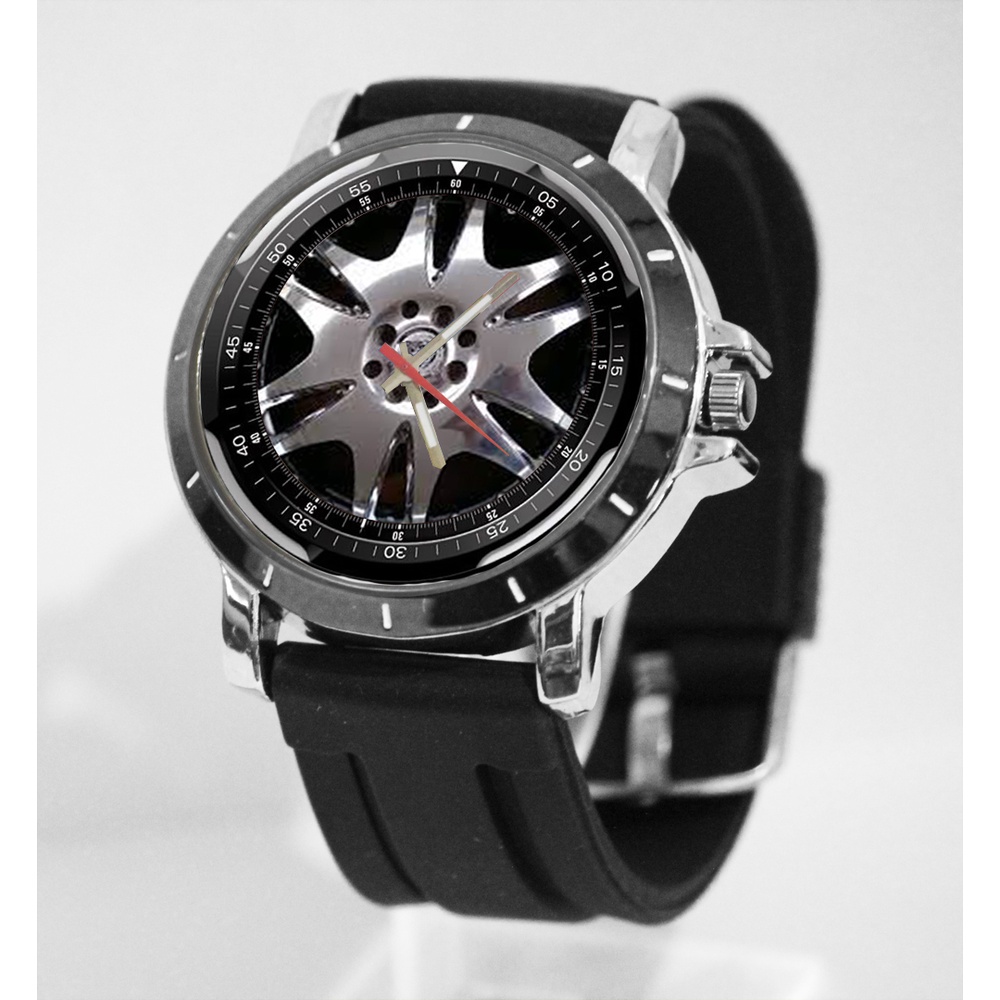 [Riashop] Jam Tangan Rubber VELG MOBIL FLOW FORMING