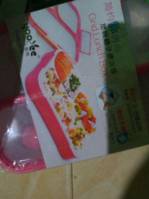 Lunch Box Yooyee 596 Set 910ml Pink