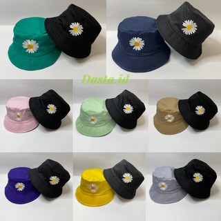  BUCKET  HAT KPop BUNGA  DAISY GDRAGON BOLAK BALIK BORDIR 