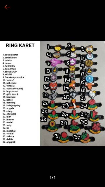 RING KACU KARET/RUBER PRAMUKA MURAH