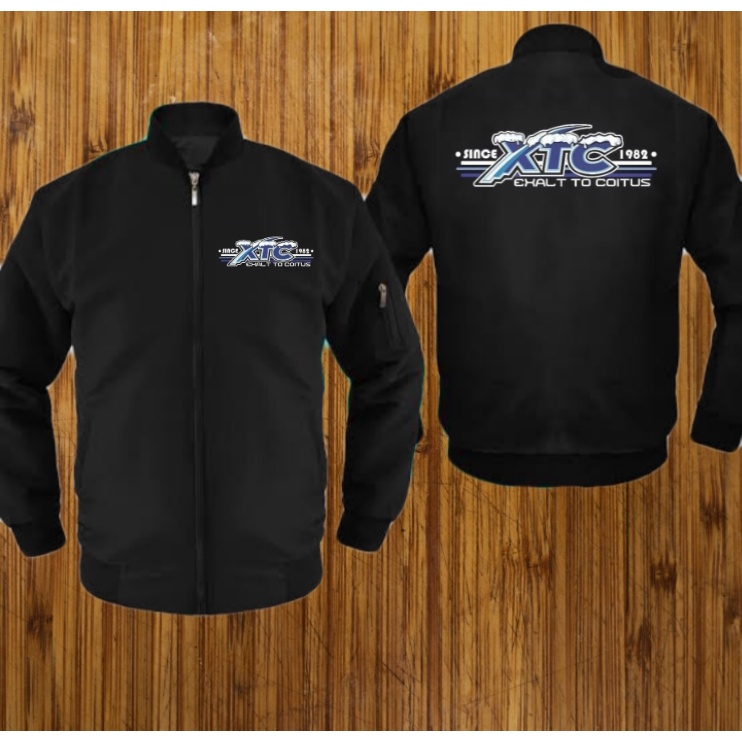 JEKET BOMBER BOLAK BALIK XTC PRIA DAN WANITA BISA/ REKUES LOGO SENDIRI