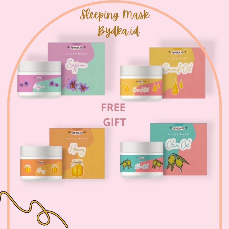 READY BYBDKA.ID Sleeping Mask All Variant 15 gram + Free Spatula 100% BPOM RESMI ORIGINAL