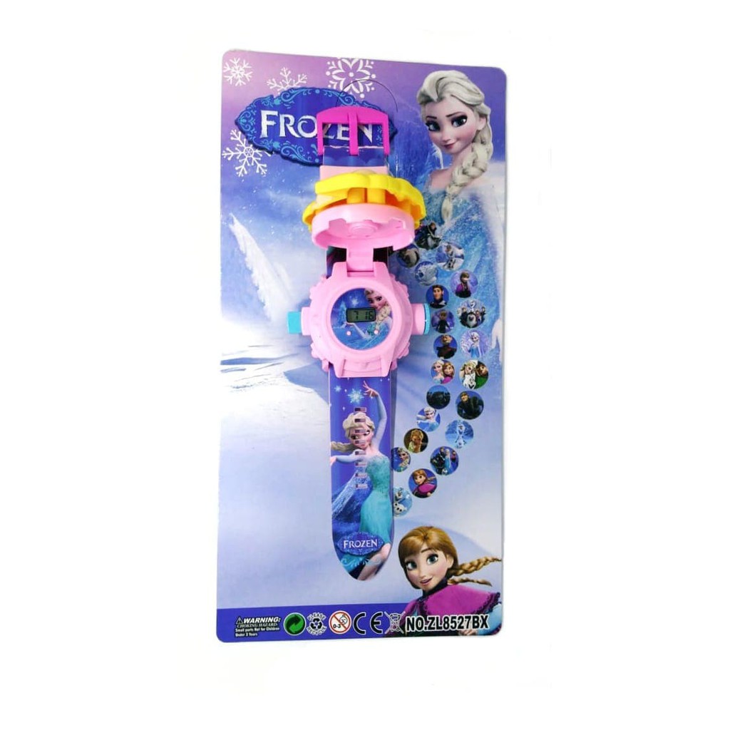 Parling Laris! JAM TANGAN ANAK PEREMPUAN FROZEN ELSA DIGITAL PROYEKTOR JUMBO ELSA Low Price!