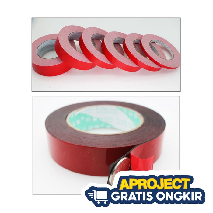 

NIKTO Tape Lakban Double Tape 3M Foam Serba Guna Size 10m x 20mm - Red