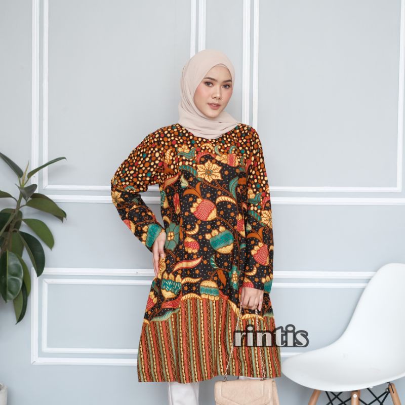 TUNIK BATIK MOTIF TULIP SALUR