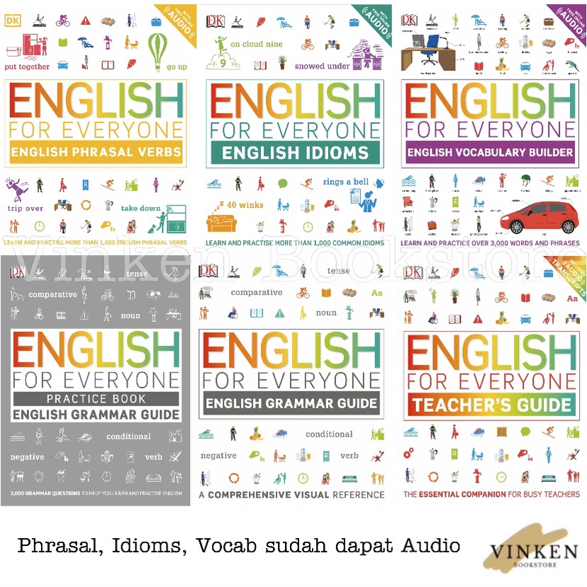 English for Everyone: Phrasal Verbs, Idioms, Vocabulary, Grammar, Teacher's | Belajar Bahasa Inggris Buku Bahasa Inggris