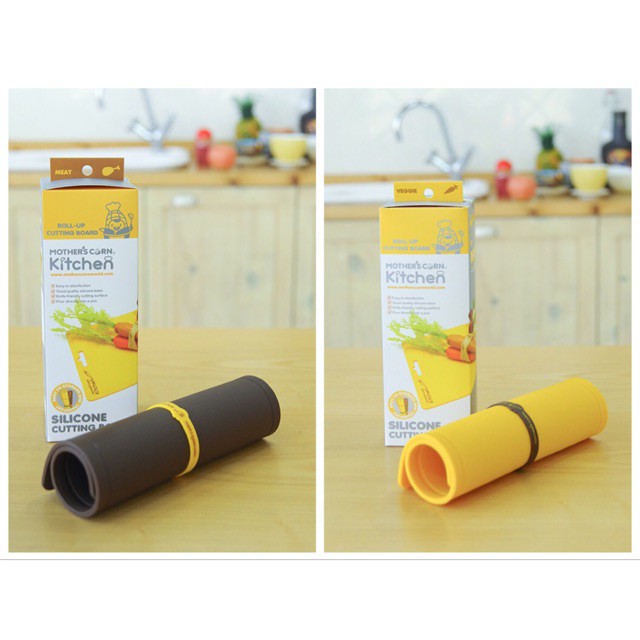 MOTHERS CORN SILICONE CUTTING BOARD Brown