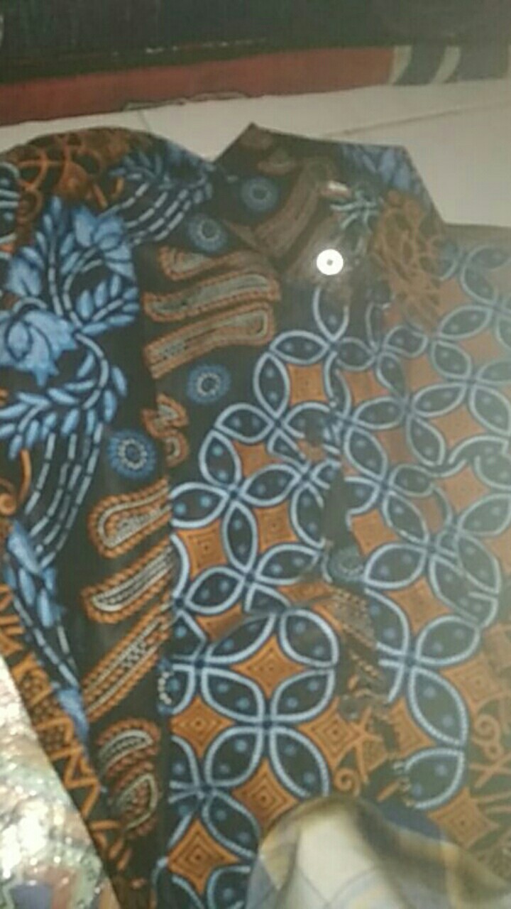 Kemeja Batik Pria Lengan Panjang Size M L Xl Xxl Bswart Batik Hrb026 Kenongo Hem Panjang Padi