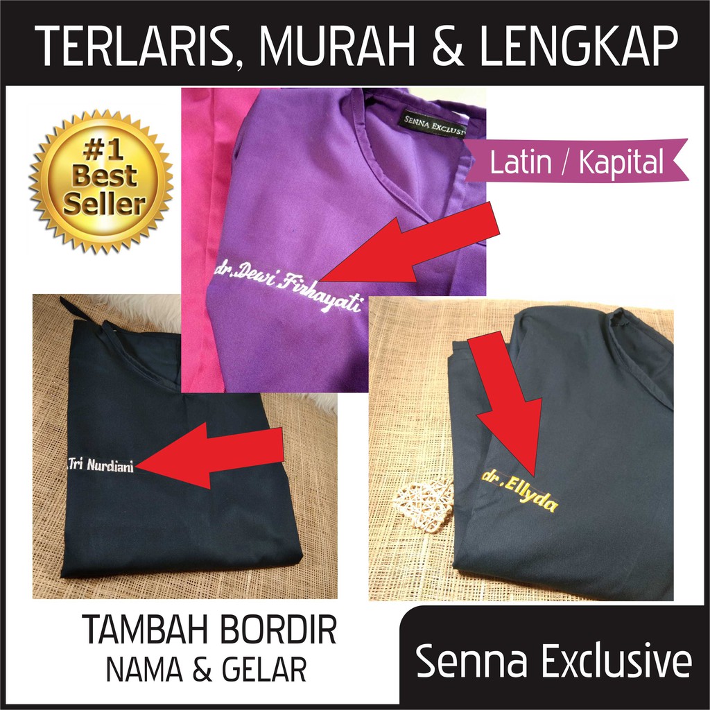 Tambah Bordir Nama Baju Jaga Gown APD