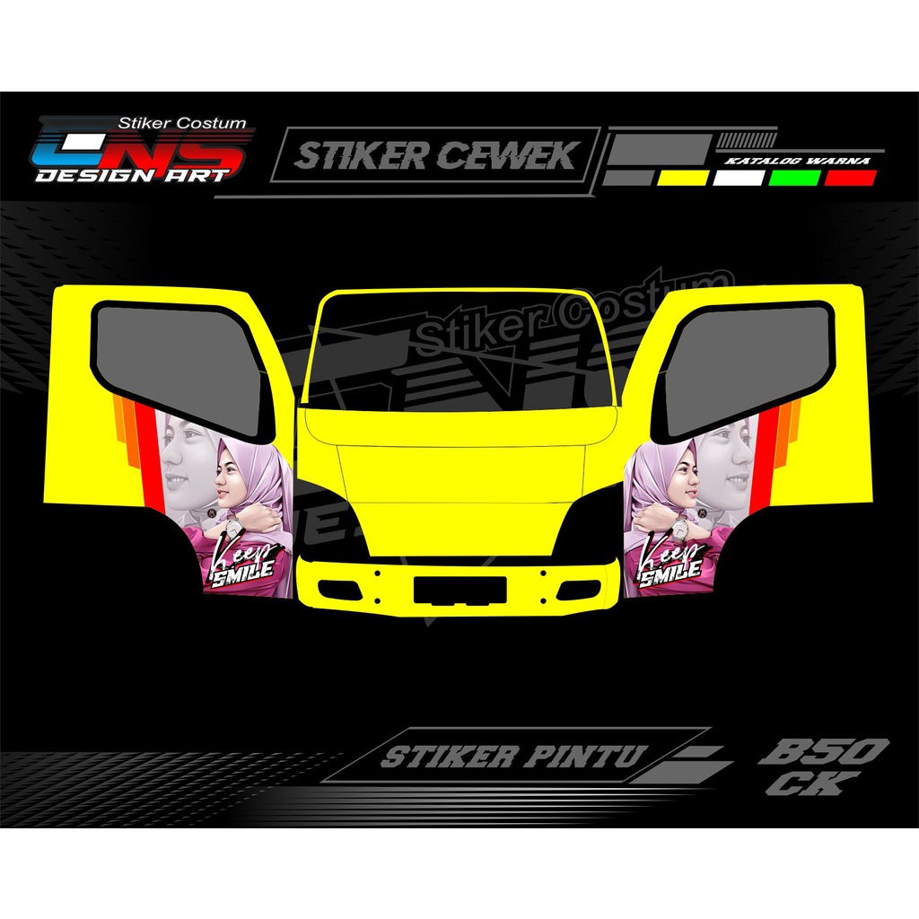 stiker pintu kabin truk/canter stiker variasi pintu mobil truk/canter stiker pintu pickup stiker mob
