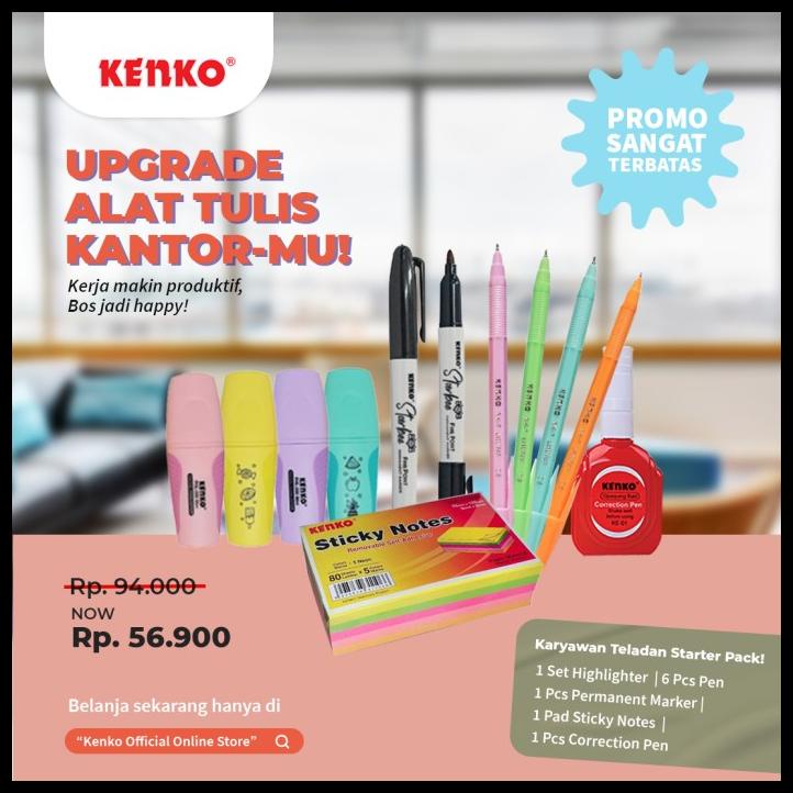 

Caramel | Kenko Paket Alat Tulis Kantor Hemat Kenko Stationery Promo November