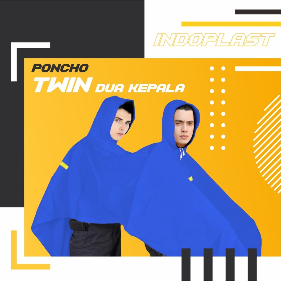 Jas Hujan Poncho Twin Scothlight 2 in 1 Dua Kepala Poncho Dewasa