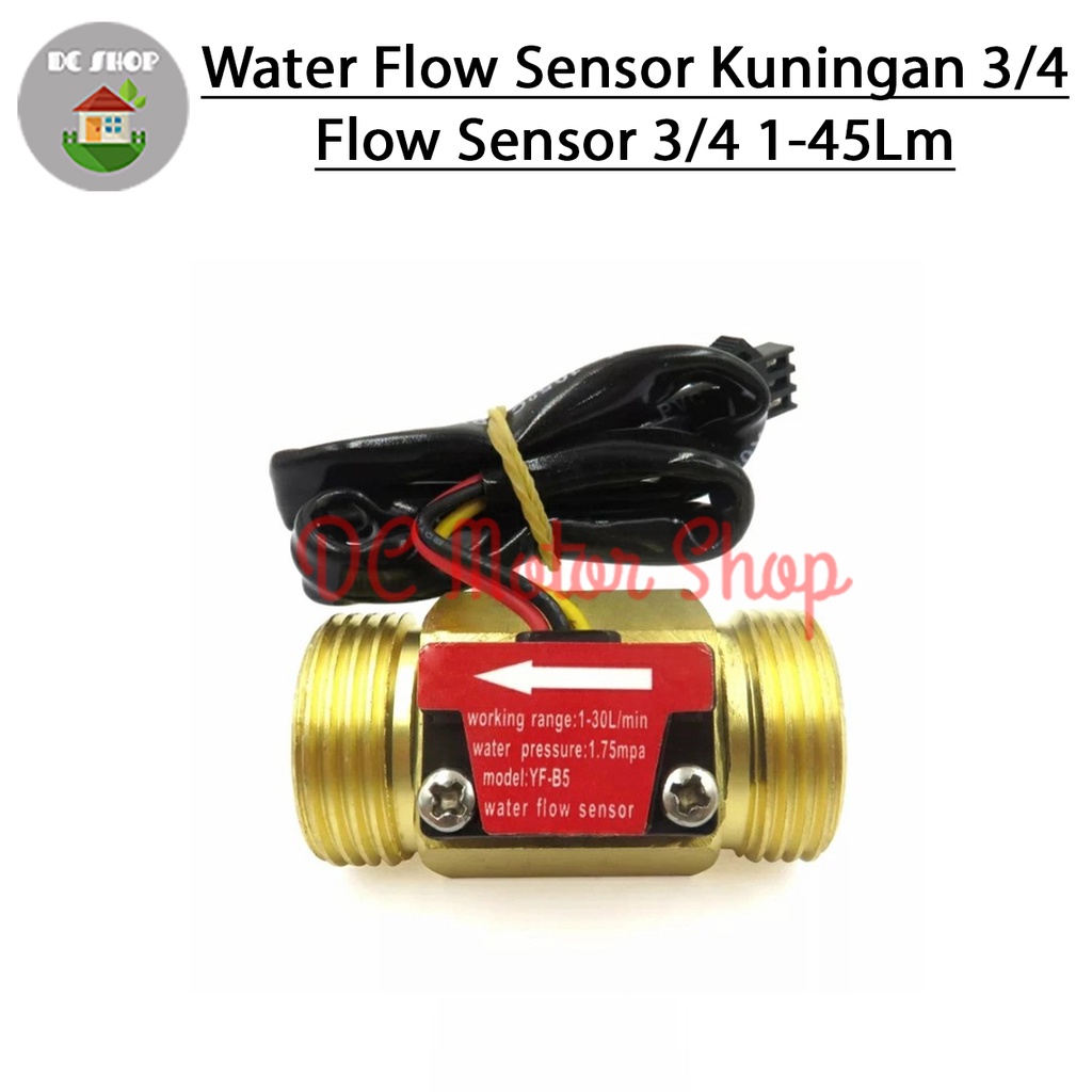 Jual Water Flow Sensor Kuningan 3/4" / Flow Sensor 3/4" 1-45L/m (YF-B5 ...