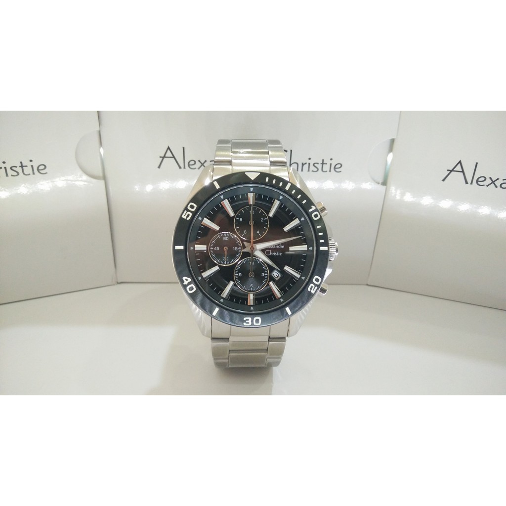 ALEXANDRE CHRISTIE AC 6525 SILVER BLACK