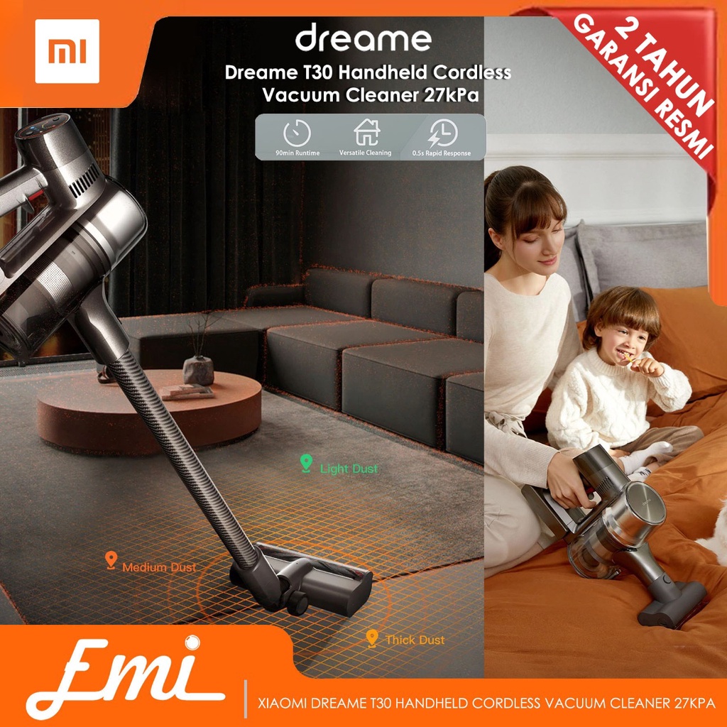 Dreame T30 Handheld Cordless Vacuum Cleaner 27kPa Penyedot Debu