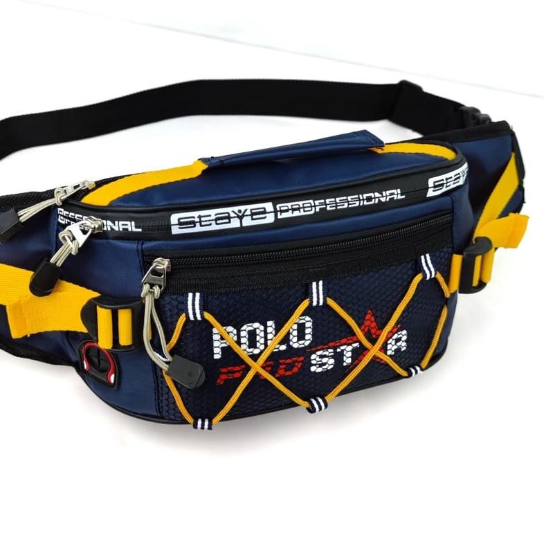 Tas Selempang Terbaru Bahan Nilon Parasut Original Polo Prostar Waistbag Pria Tas Pria