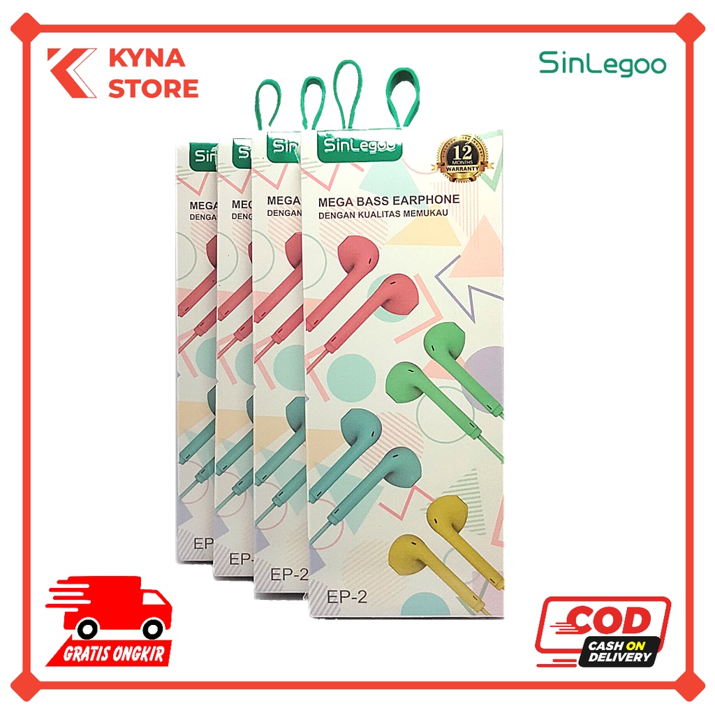 Earphone Bass Macaron Sinlegoo EP2 Headset