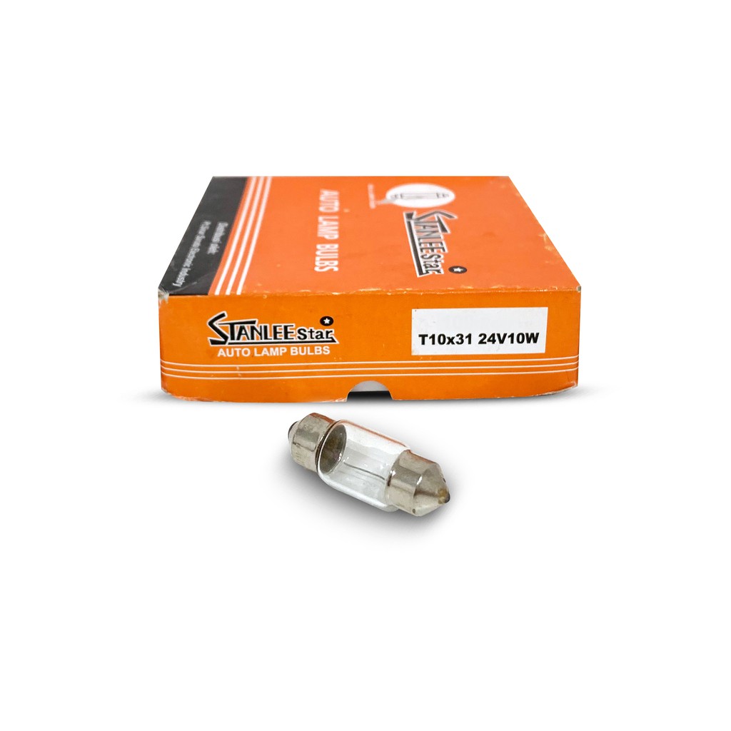 Bohlam lampu pelafon festoon capsul T10x31 24v 10w merk stanlee star