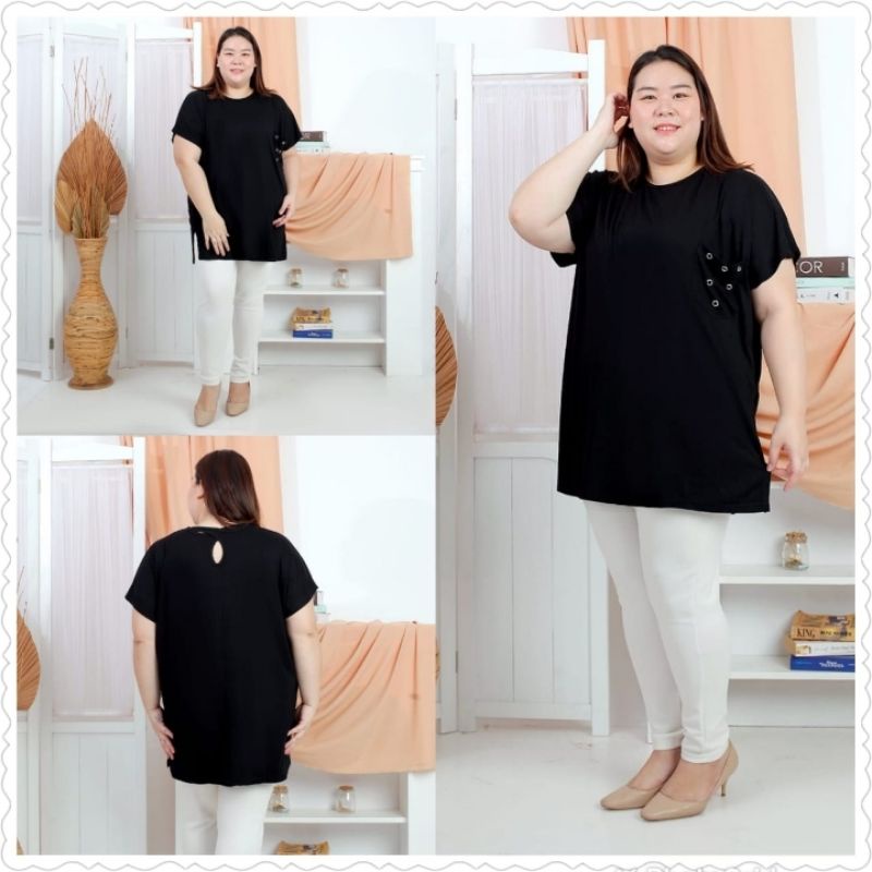 (Ld140cm) 4XL XXXXL Big Audrey ATASAN BIGSIZE PAKAIAN WANITA ATASAN BIGSIZE KAOS BIGSIZE KAOS XL