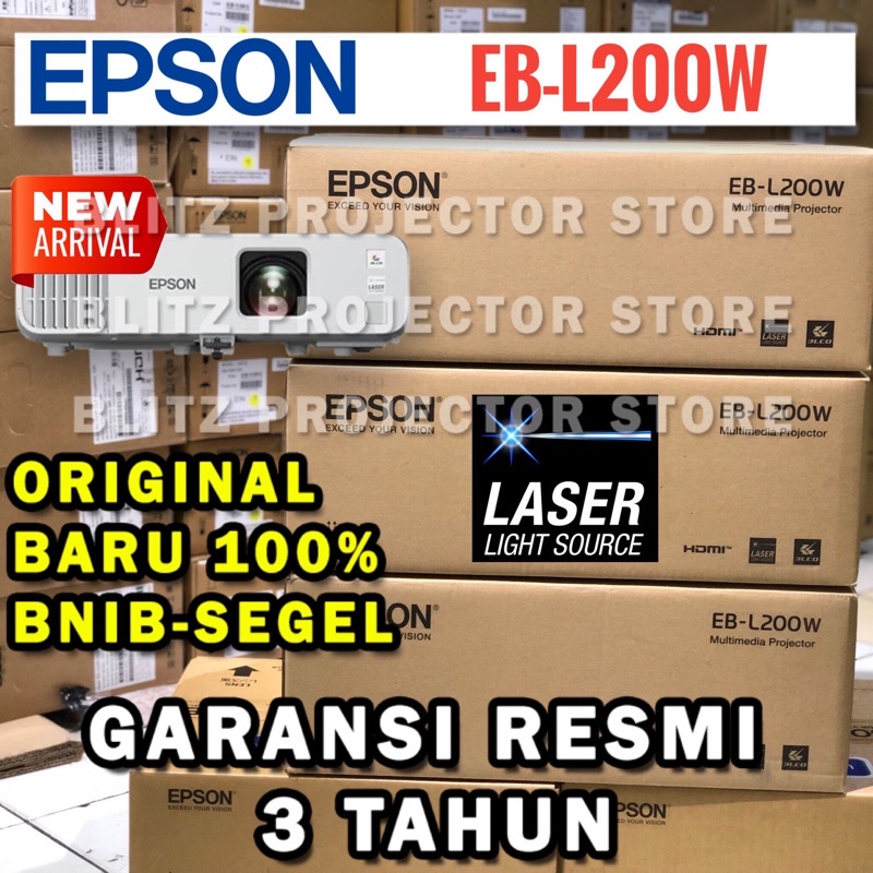 Jual Proyektor Epson EBL200W 3LCD WXGA StandardThrow Laser Projector