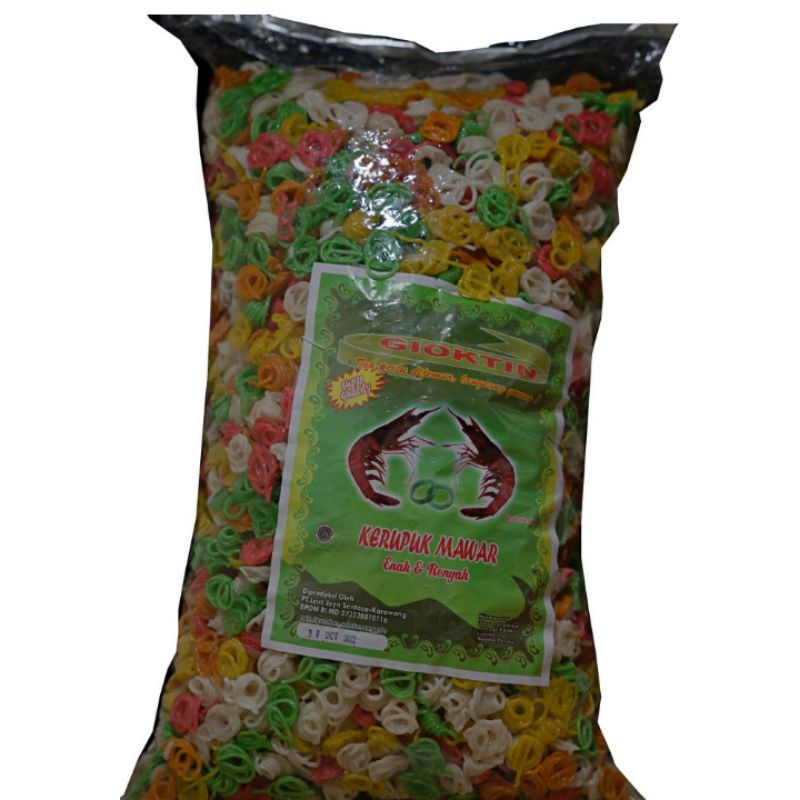 

Kerupuk Mawar konde pelangi Gioktin