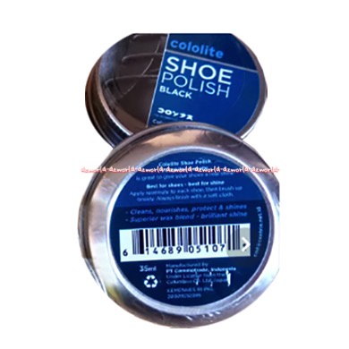 Cololite Shoe Polish Black 35ml Semir Sepatu Hitam Pembersih Sepatu Agar Mengkilat Bersih Kololait Cololait Cololit