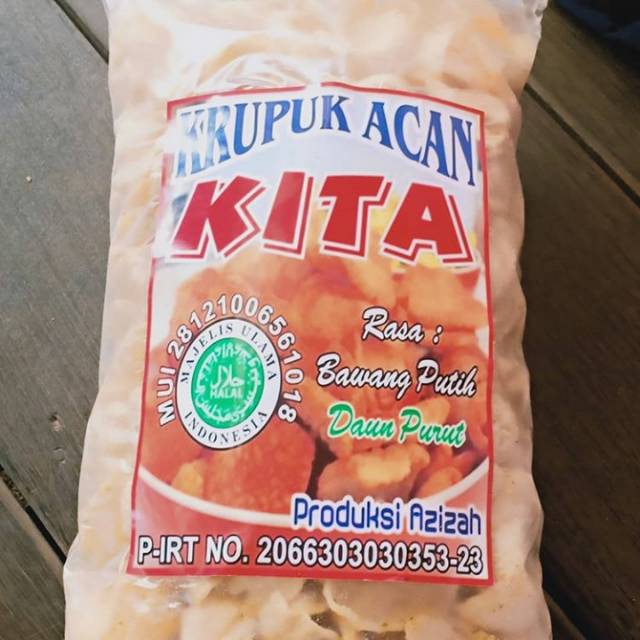 

Krupuk Acan"KITA"Rasa bawang putih daun purut