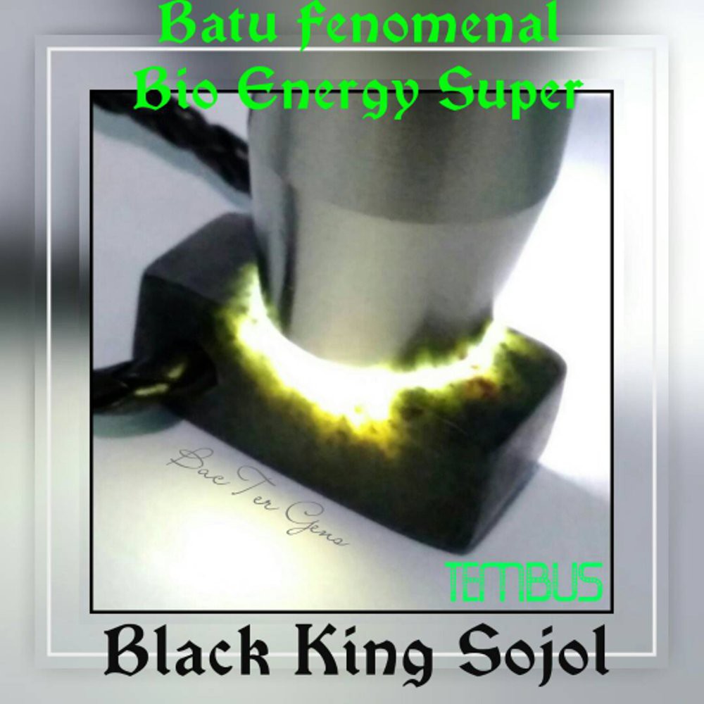 [Bayar Di Tempat] BOS Liontin Natural Giok Black King Sojol Super