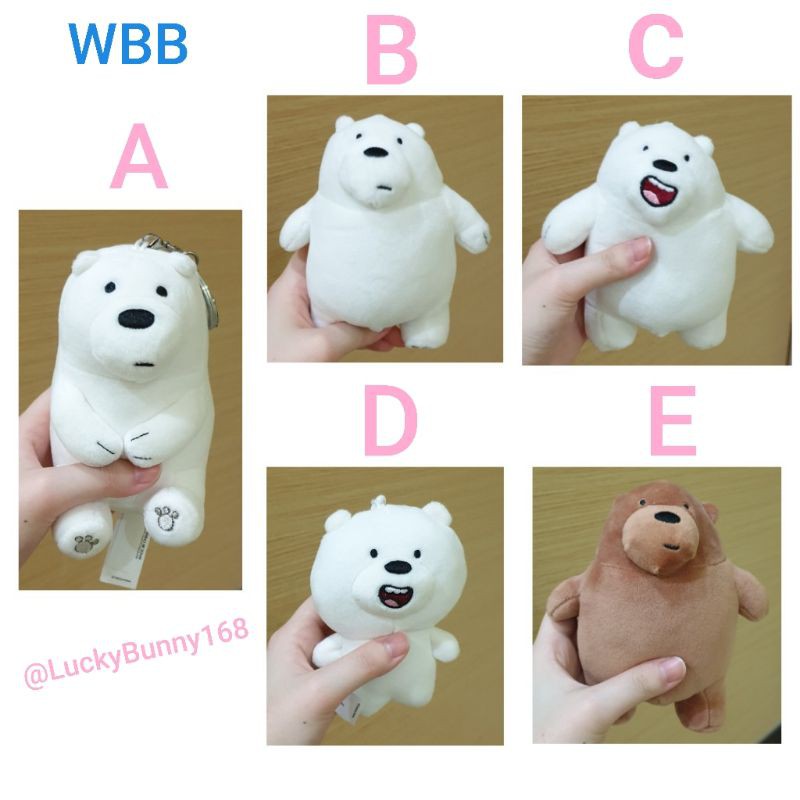 boneka we bare bears boneka grizz boneka ice bear gantungan ice bear gantungan grizzly miniso ori