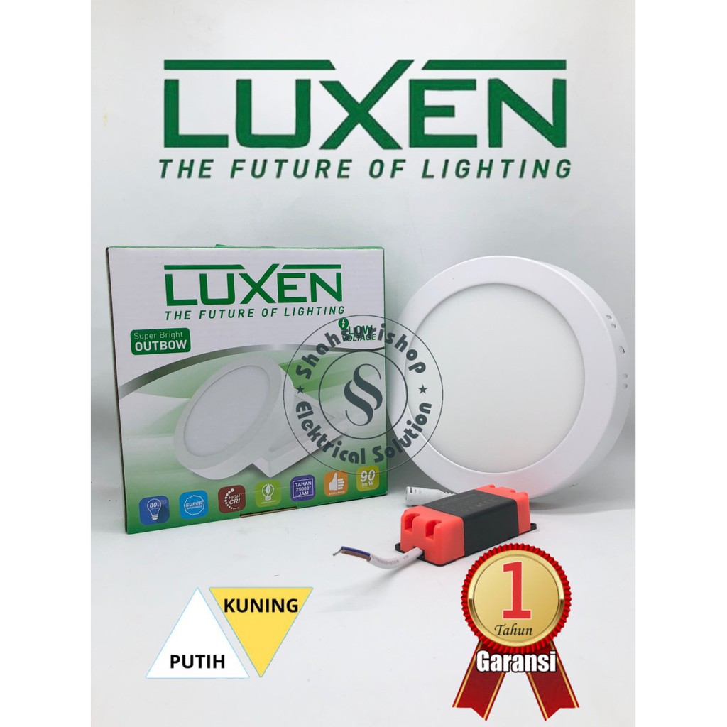 LAMPU LUXEN LED PANEL DOWNLIGHT OUTBOW BULAT OB 12W 12 WATT PL12OBWRD