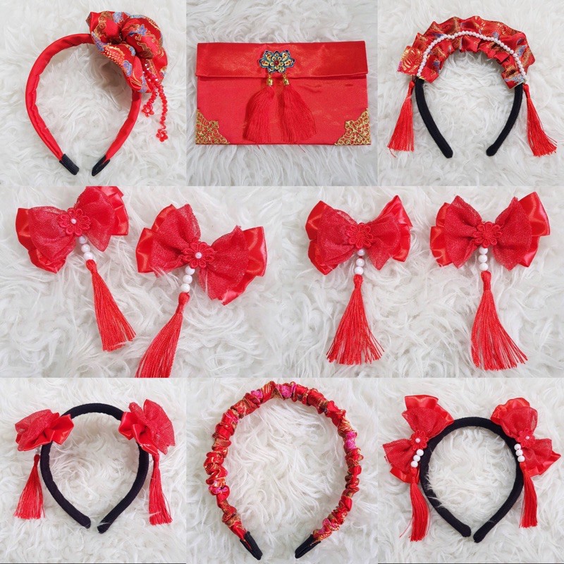 Bando Imlek Shanghai Gong Xi Kristal Merah Lampion Cina Sincia Merah Chongsam Cheongsam Princess