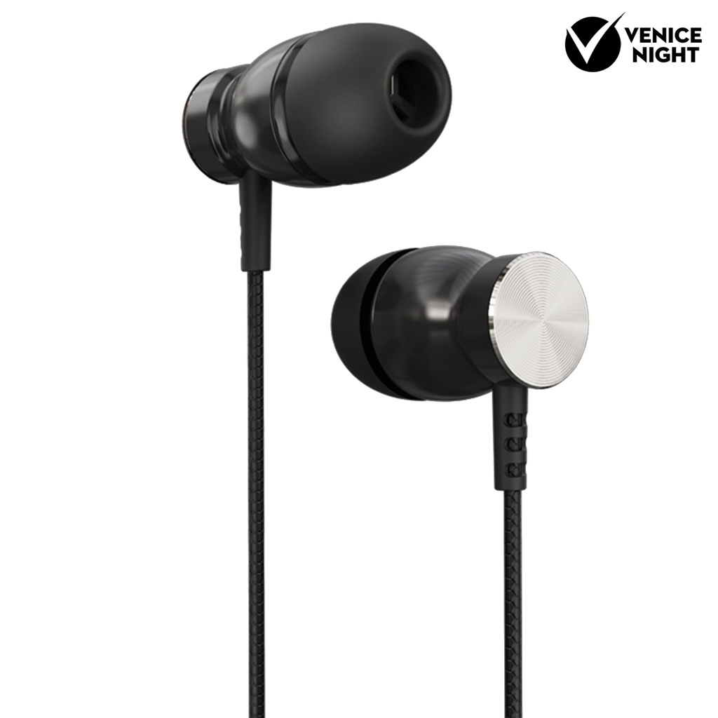 (VNEP) (Berkabel) Earphone In ear HiFi Noise Reduction Ergonomis Dengan Kabel Kontrol Volume 3.5mm