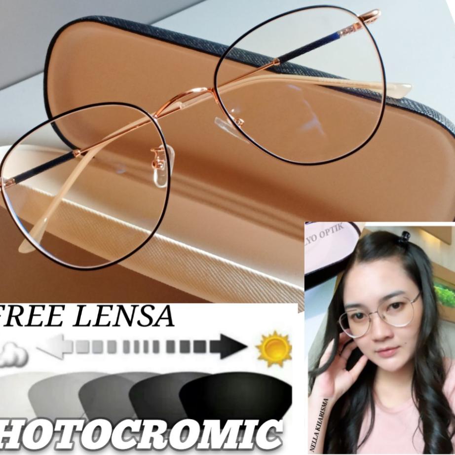 Terbaik|SQ13|Kacamata Minus Pria/Wanita Anti Radiasi/Photocromic