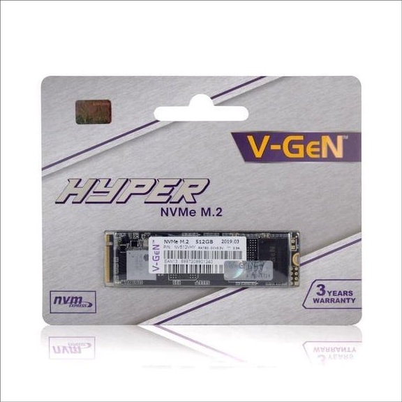 SSD M2 NVME V-Gen Hyper 512GB baru garansi resmi vgen m.2 512 gb
