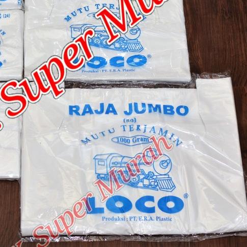 

Kantong plastik kresek putih tebal uk.50 extra jumbo merk Loco