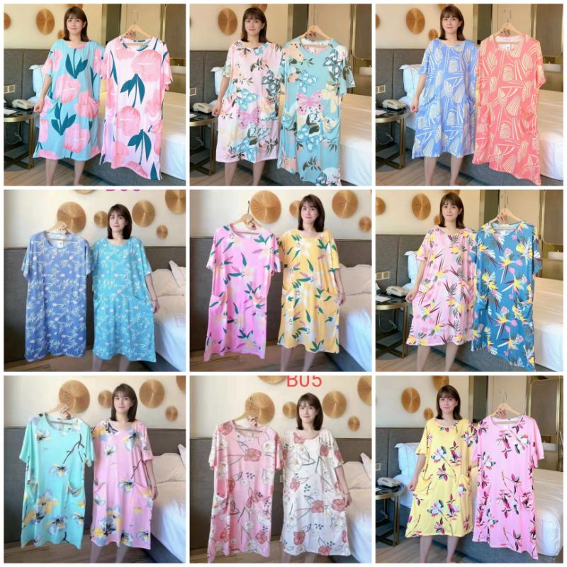 DASTER JUMBO SPANDEK PREMIUM IMPORT MURAH /BAJU TIDUR WANITA MURAH JUMBO IMPORT CO4-D