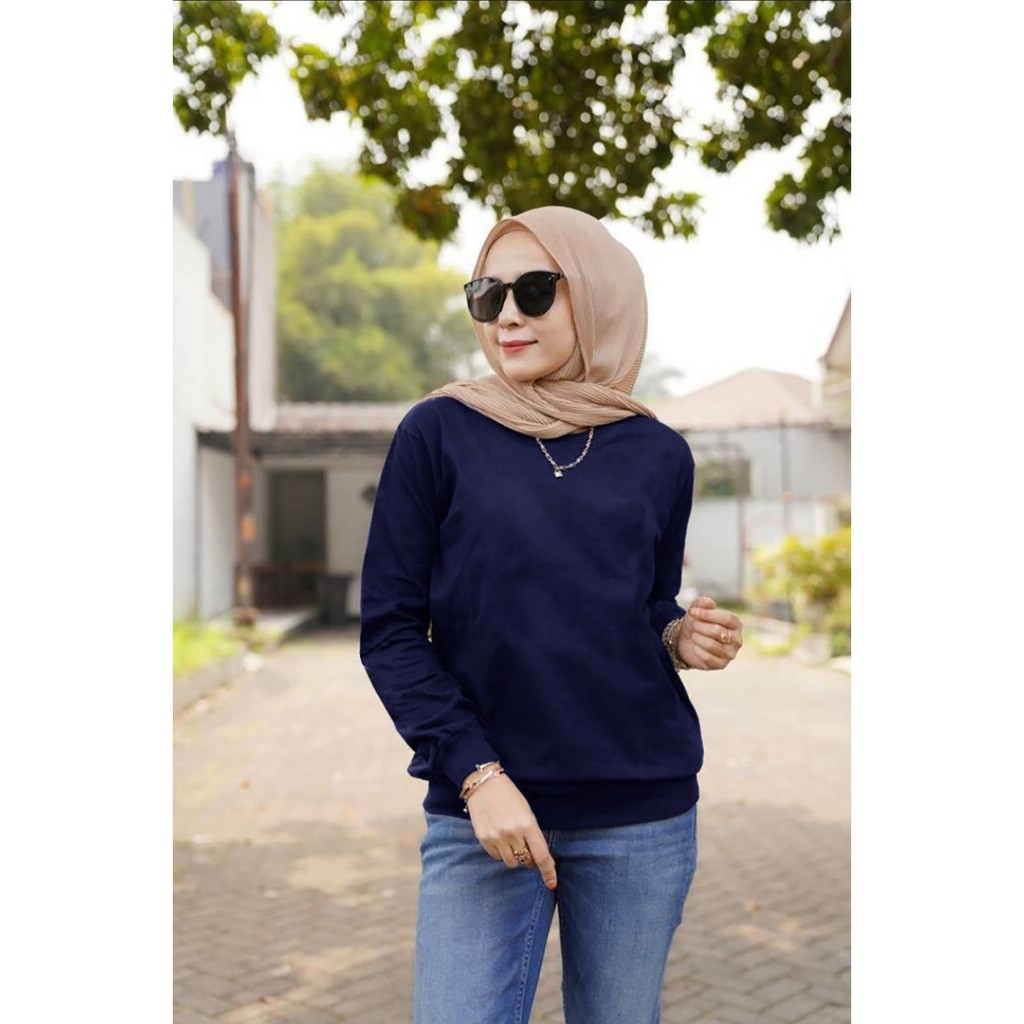 TOTOTAshop.Baju wanita POLOS TET,Bahan babyterry,Lengan panjang,ukuran M-L-XL.