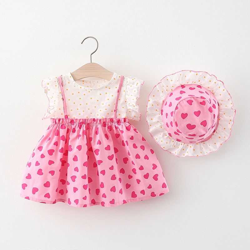 [eleypan.kids] Dress Anak BONUS TOPI IMPORT Quality Dress Summer Anak Terusan Tanpa Lengan Impor