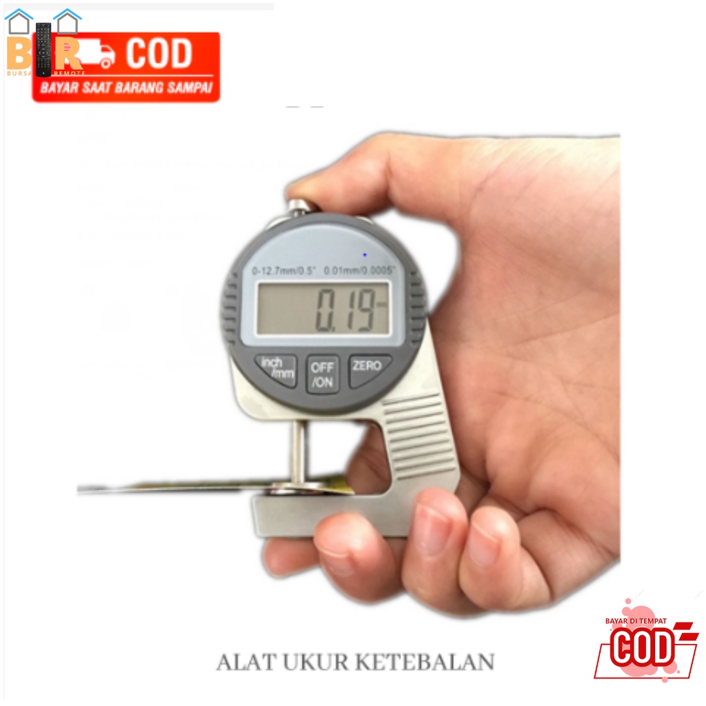 Digital Thickness Gauge 0 - 12.7 MM Alat Ukur Ketebalan Kawat Kertas Plat