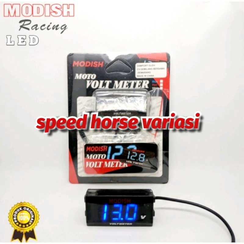 Volt meter meter Aki Digital alat pengukur Aki motor LED Real pict