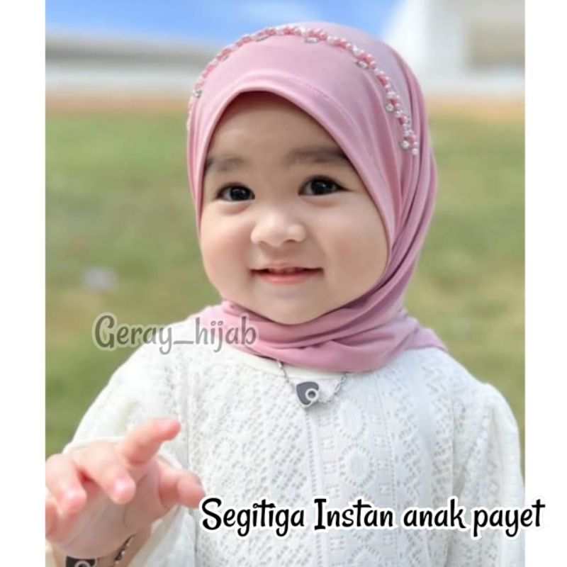 JILBAB PAYET ANAK INSTAN UK S / JILBAB INSTAN ANAK / HIJAB INSTAN ANAK/  PASHMINA INSTAN ANAK / PASM