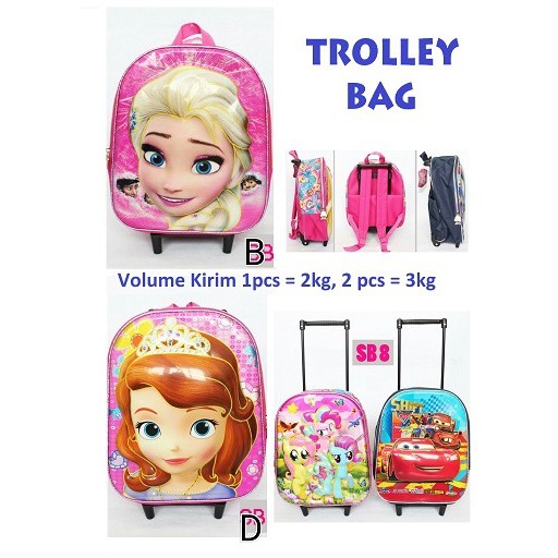 TATB1B,D - Trolley Bag Girl Foto Asli